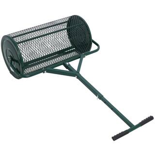 Cesicia 24 in. Peat Moss Spreader Compost Spreader Metal Mesh T Shaped Handle for Planting Seeding W-ZCS-39