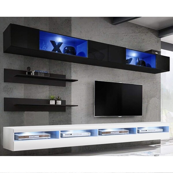 Fly I3 35TV Wall Mounted Floating Modern Entertainment Center