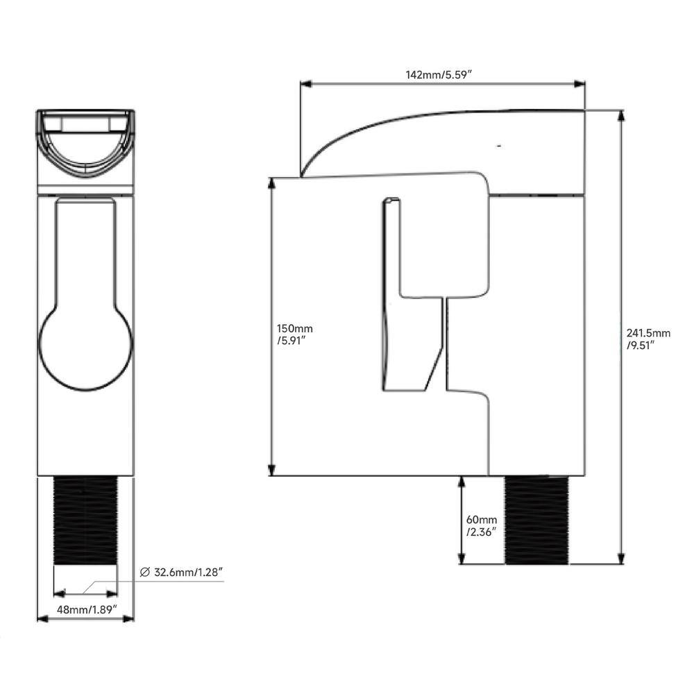 Zalerock Waterfall Single Handle Single Hole Bathroom Faucet in Matte Black WPMP003