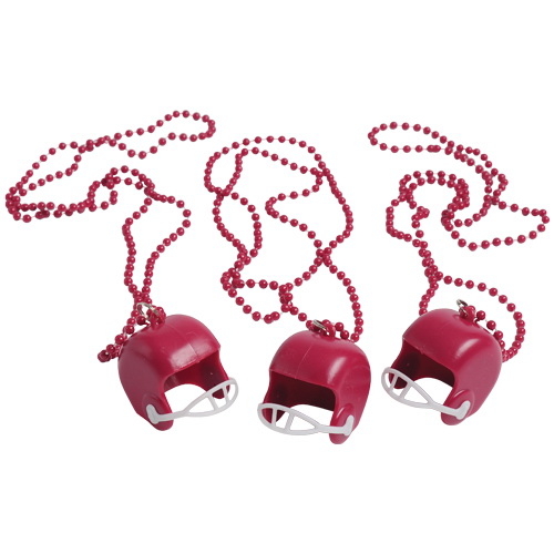 U.S. Toy KD30 17 Maroon Bead Necklaces With Footba...