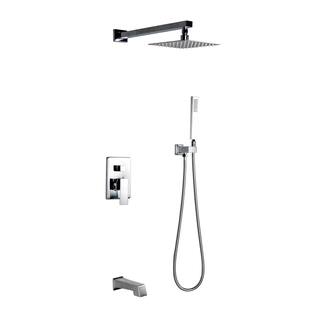 Dyconn Talise 2-Handle 1-Spray Tub and Shower Faucet with 3-Setting in Chrome (Valve Included) SS312A-CHRT