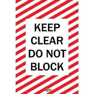 Mighty Line 24 in. x 36 in. Keep Clear Do Not Block Floor Sign KC2436RW