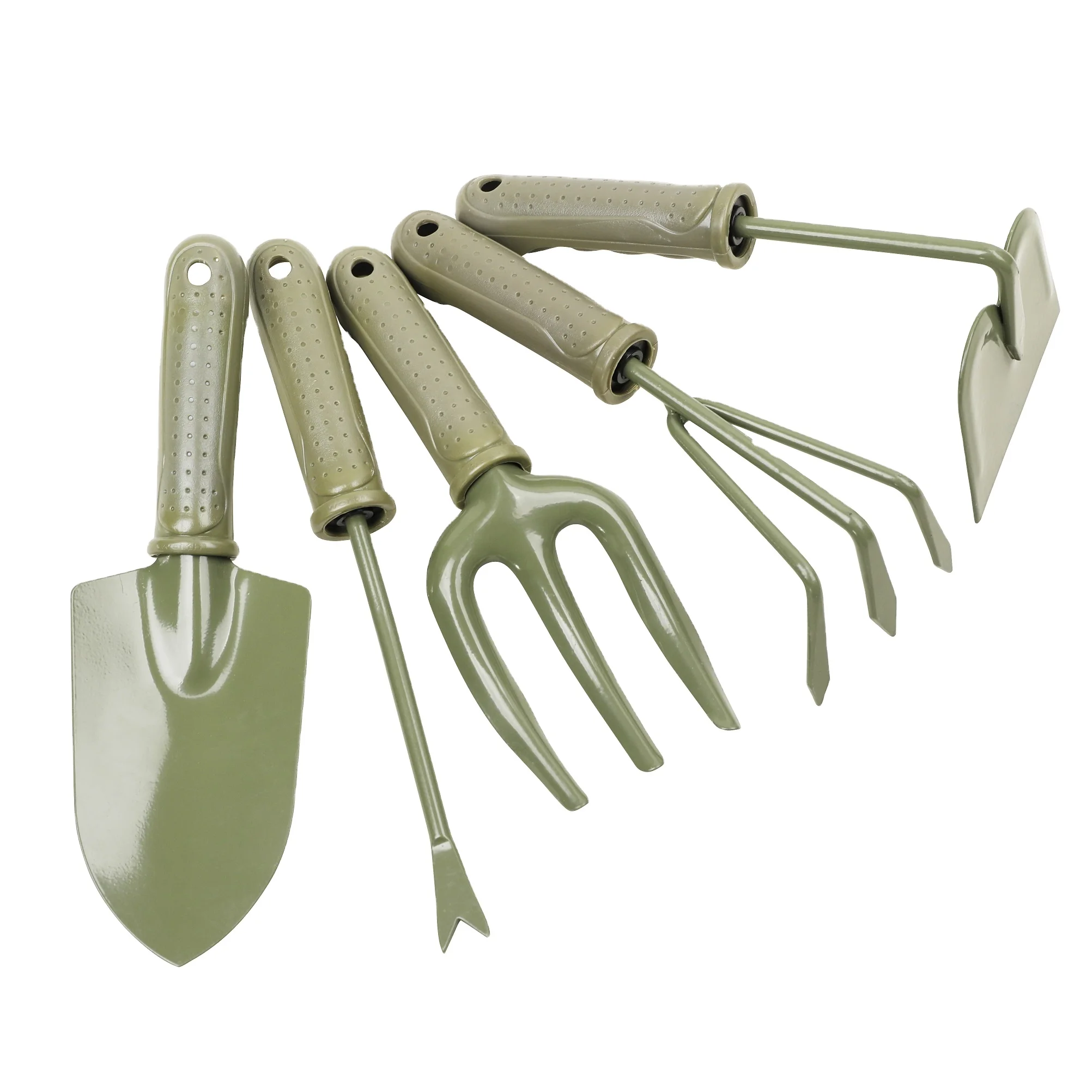 High Quality 5pcs Set Transplanter Cultivator Weeder Hoe Fork Carbon steel Hand Tools Set