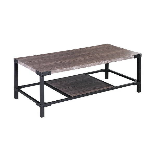 Carbon Loft Maranne Walnut Rectangle Wood/ Metal Coffee Table