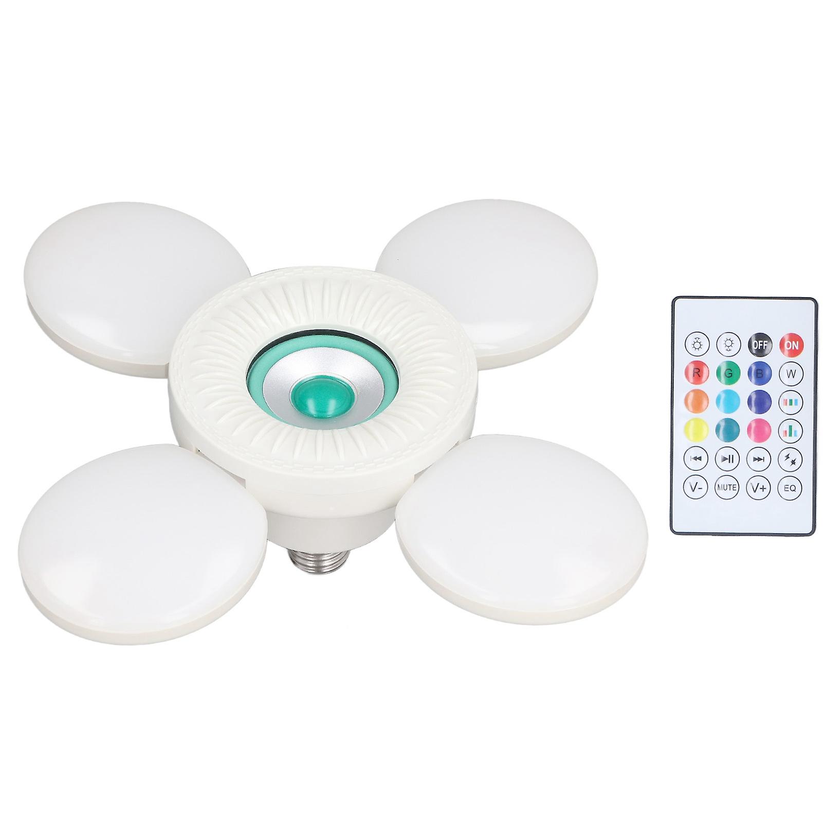 Deformable Lamp Rgb Color Light Adjustable Angle Foldable Design Remote Control Speaker Lightbulb 85265v