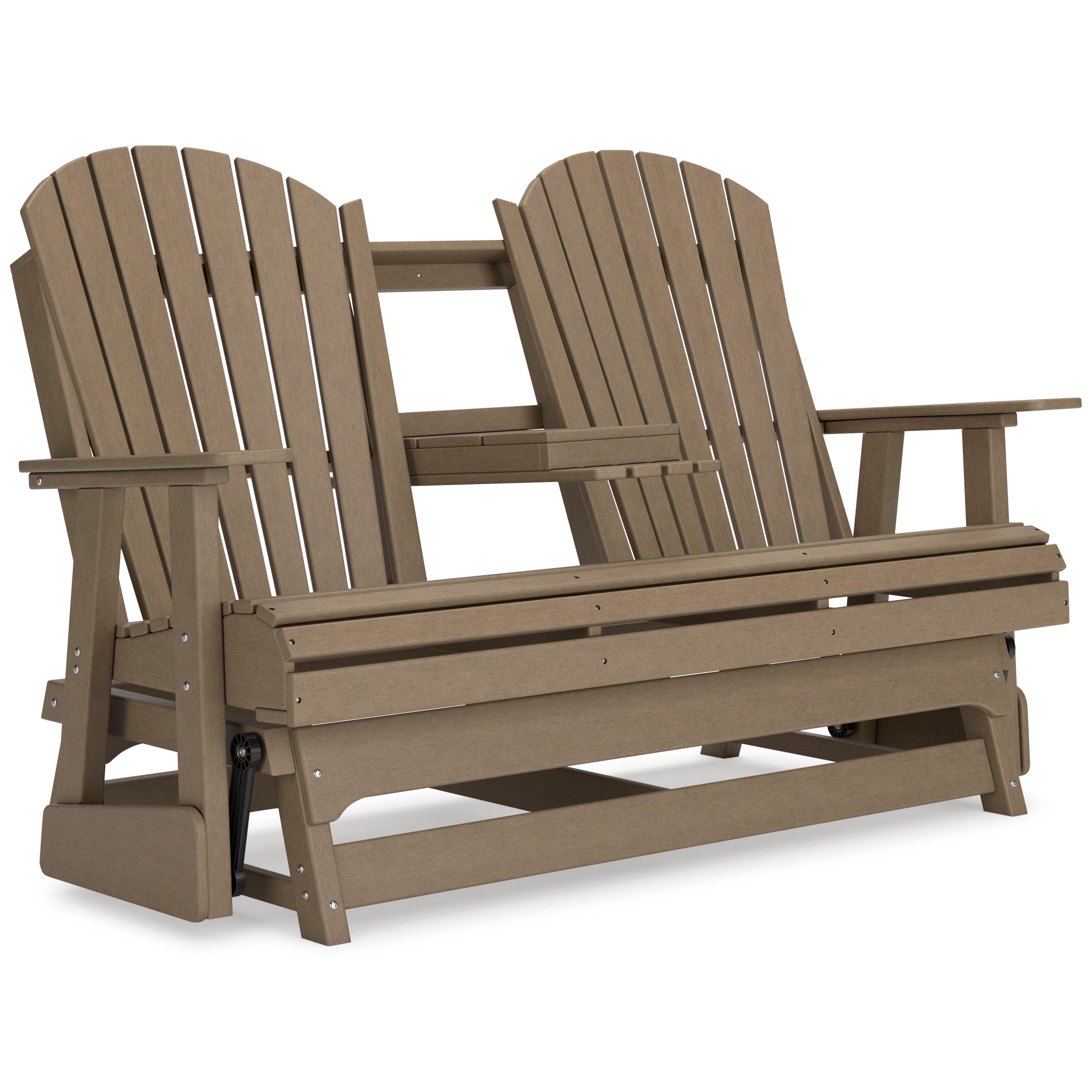 Poly Driftwood Outdoor 67 Swivel Glider Loveseat