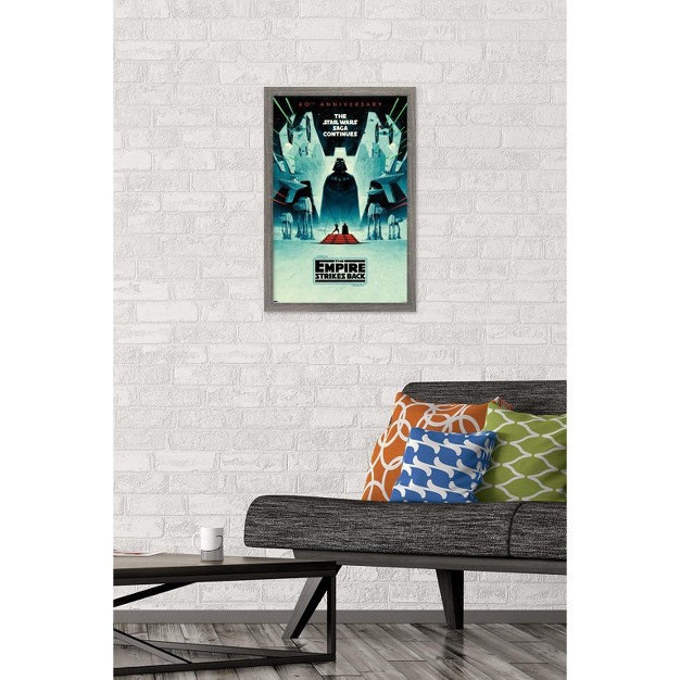 Trends International Star Wars The Empire Strikes Back 40th Anniversary Framed Wall Poster Prints