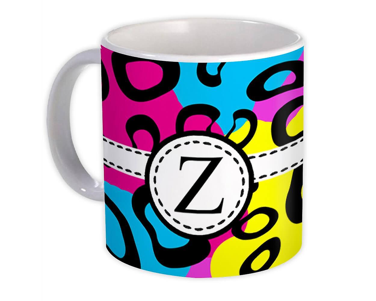 Gift Mug: Monogram Letter Z Neon