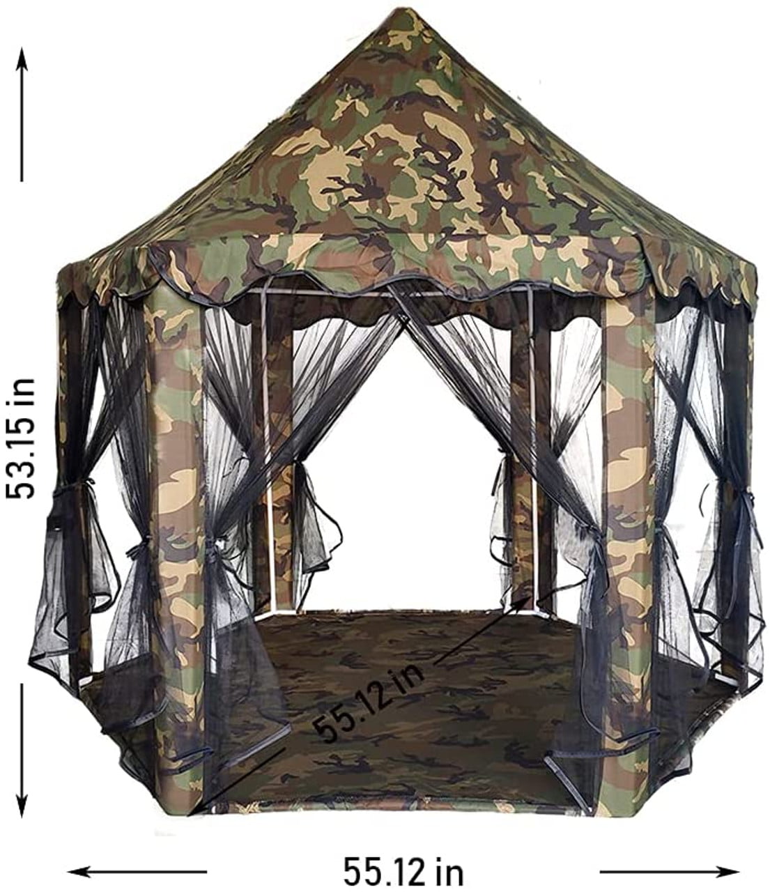 Camouflage Castle Kids Play Tent For Indoor And Outdoor