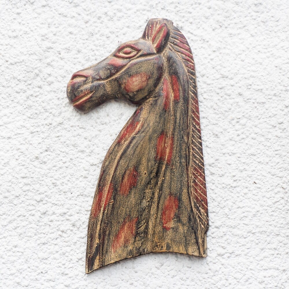 Novica Handmade Horse Profile Wood Wall Sculpture