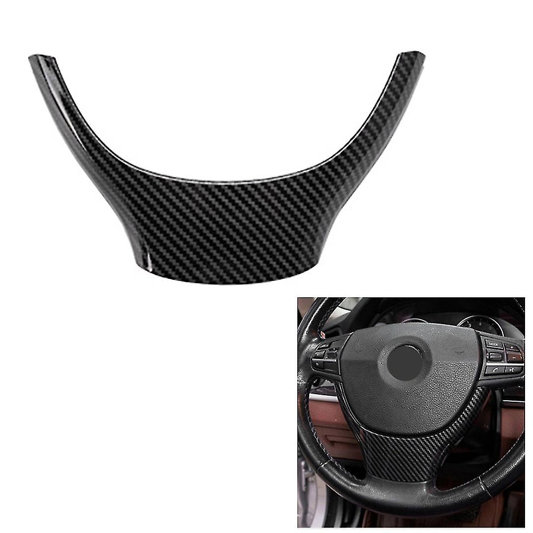 Carbon Fiber Car Interior Steering Wheel Decoration Strip Frame Cover Trim Sticker For- 5 7 Series