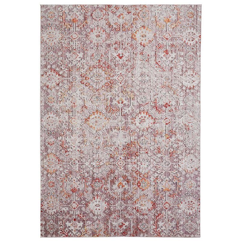 Weave and Wander Matana Pink Ornamental Area Rug