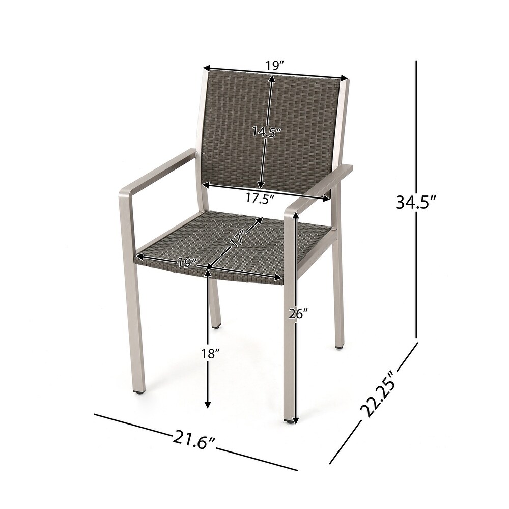 Cape Coral 7 Piece Dining Set and 4pc Chat Set and 2 Chaise Lounges by Christopher Knight Home