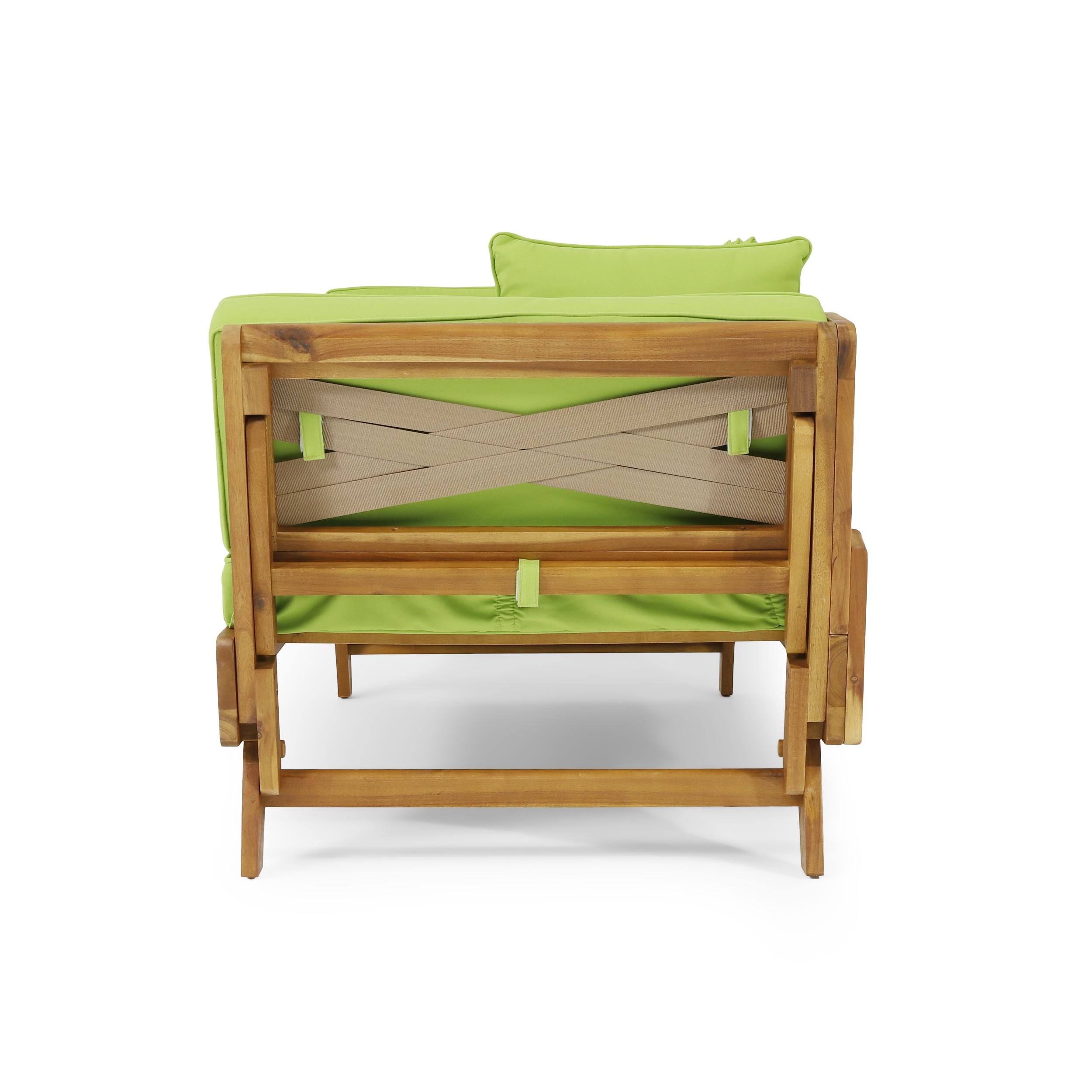 Oceanna Outdoor Acacia Wood Expandable Daybed with Cushions