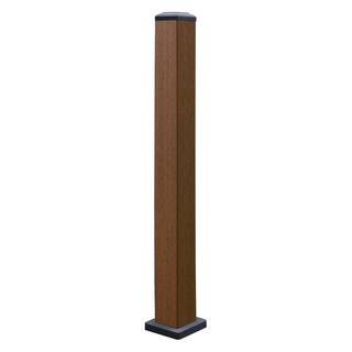 NewTechWood Ultra Shield 3.7 in. x 3.7 in. x 3.5 ft. Brazilian Ipe Composite Hemispheres 3.5 ft. Post Kit CAN-636PK-ZX-IP