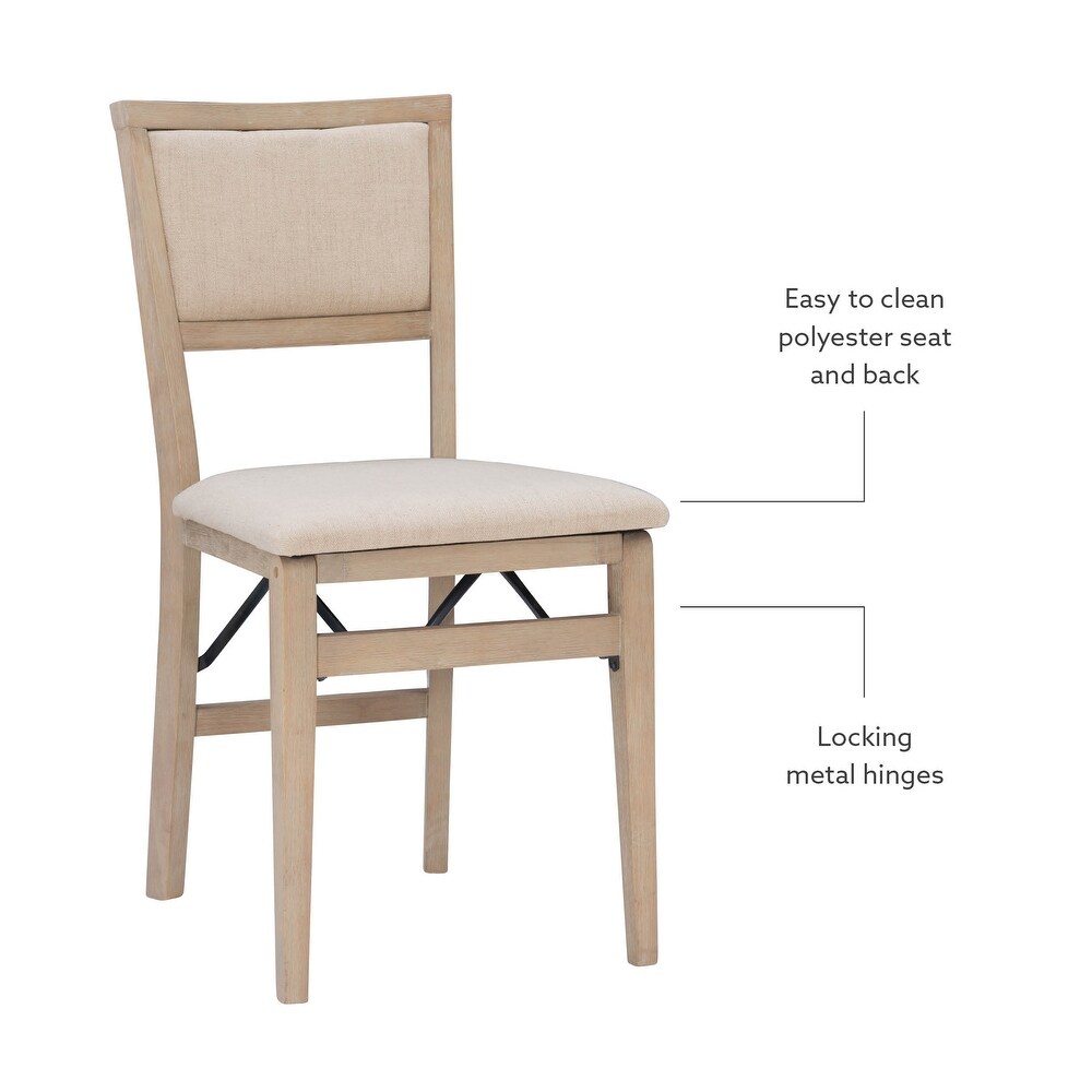 Ciara Grey Wash Folding Side Dining Chair (Set of 2)