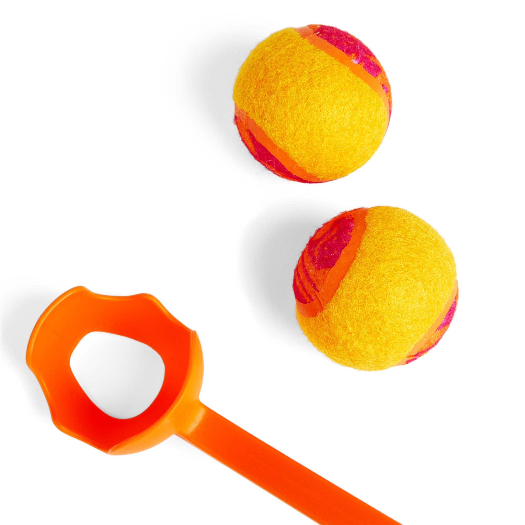 Leaps  Bounds Orange Ball Thrower Dog Toy， Small