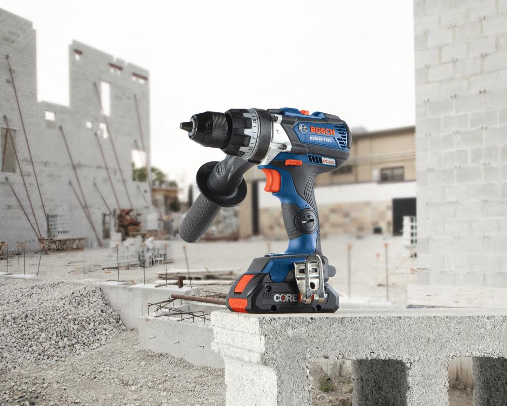 18V EC Brushless Connected-Ready Brute Tough 1/2 In. Hammer Drill/Driver Kit with (2) CORE18V Batteries ;