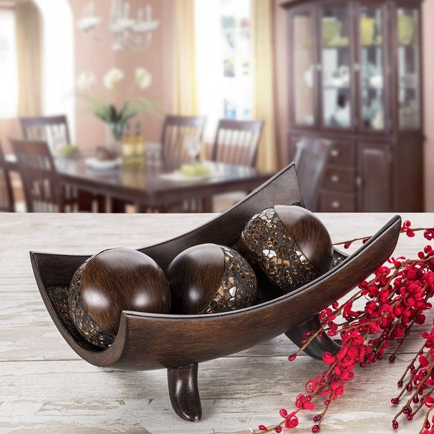 Creative Scents Schonwerk Decorative Orbs Set Of 3 Brown