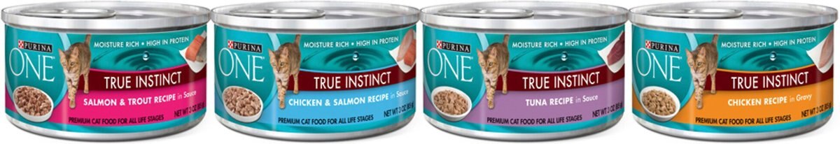 Purina ONE True Instinct 4 Flavors Variety Pack Canned Cat Food