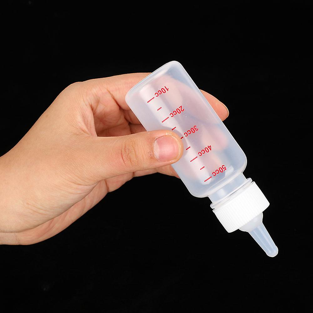 3pcs/ Set Silicone Transparent Durable Milk Bottle Feeder For Pet Dog Cat 50ml