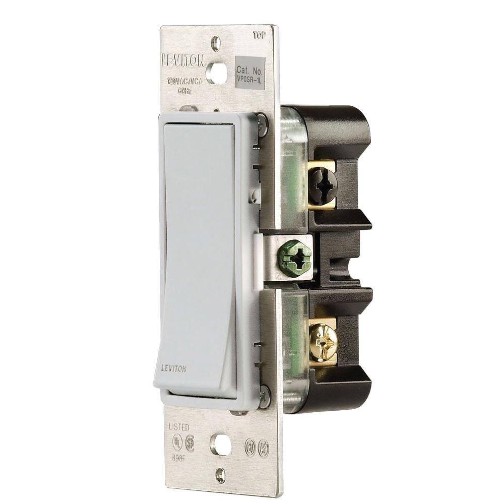 Leviton Vizia+ 3-Way or More Applications Digital Coordinating Remote Switch WhiteIvoryLight Almond VP0SR-10Z