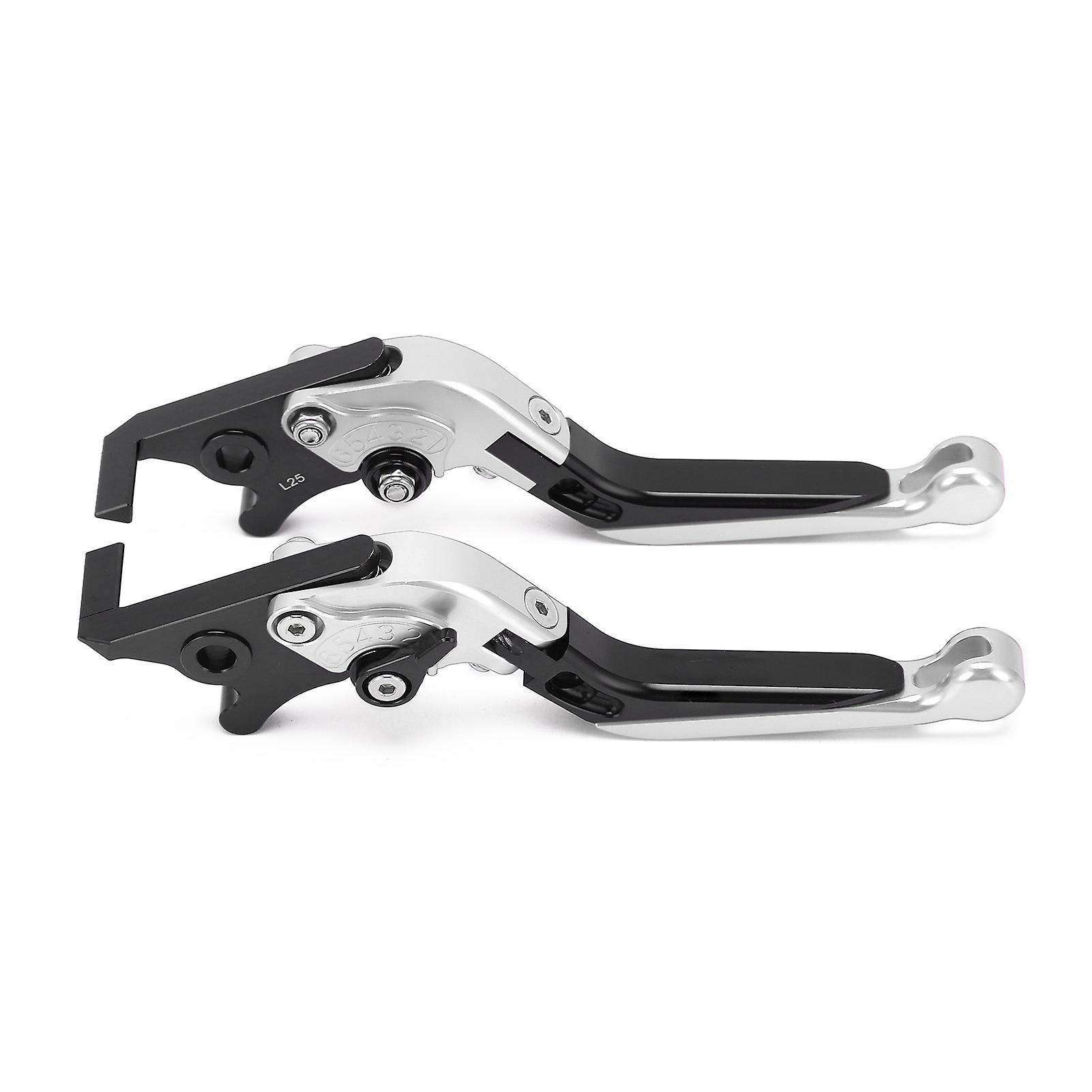 2 Pcs Motorcycle Left Right Brake Levers Motorcycle Modification Accessories Pit Dirt Motocross Parts Replacement For Yamaha Nmax 155 20152021silver