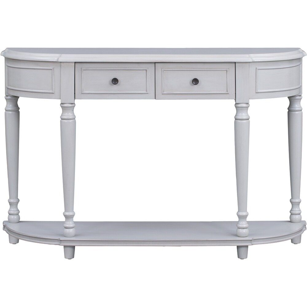 52'' Circular Curved Design Console Table