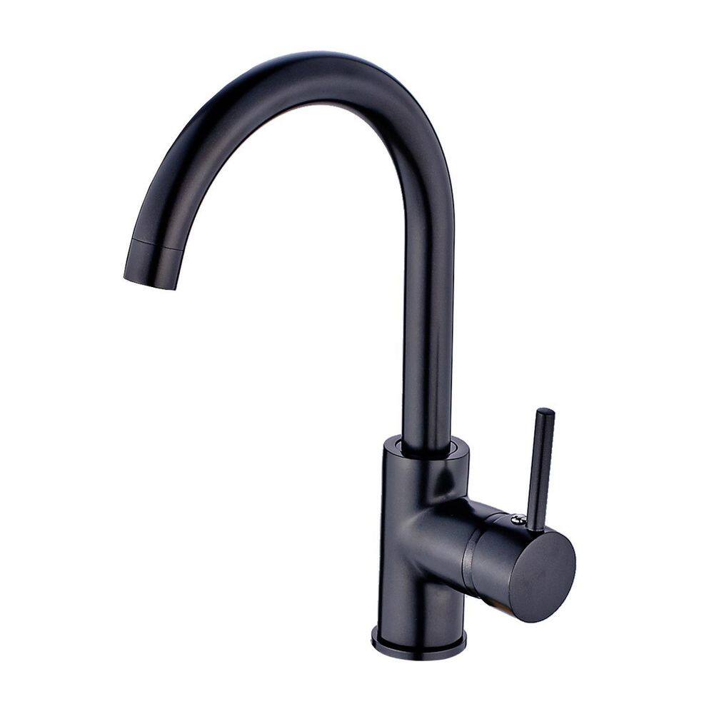 GIVING TREE Single-Handle Pull Down Sprayer Kitchen Bar Faucet in Matte Black HDLTQA0003