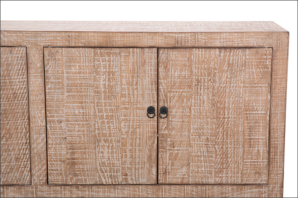 87 quotNatural Reclaimed Wood Sideboard Cabinet   Farmhouse   Media Cabinets   by Terra Nova Designs  Inc.  Houzz