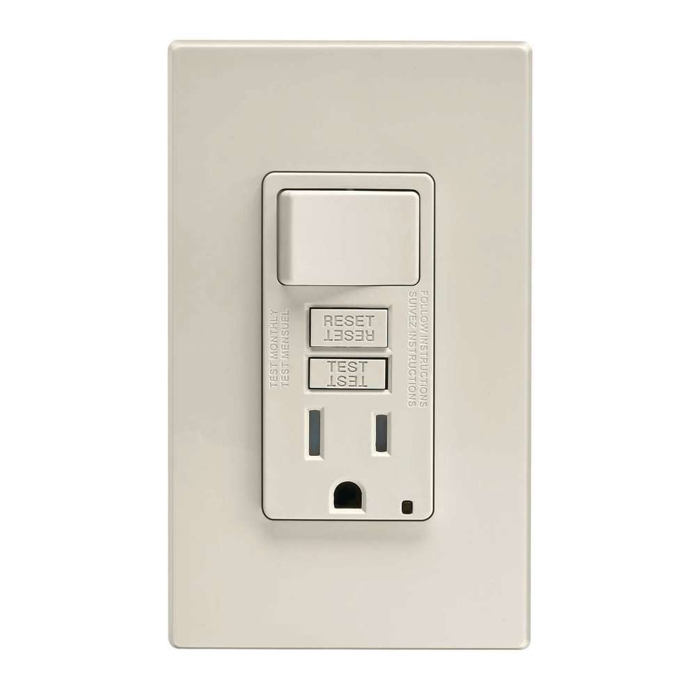 Leviton SmartlockPro GFCI Outlet 15A 125V Light Almond NEMA 5-15R