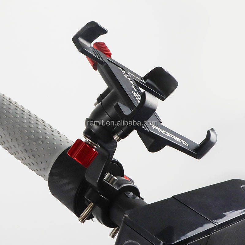 Electric Scooter Bike Riding Gear 360 Degree Rotation Adjustable Metal Phone Navigation Holder