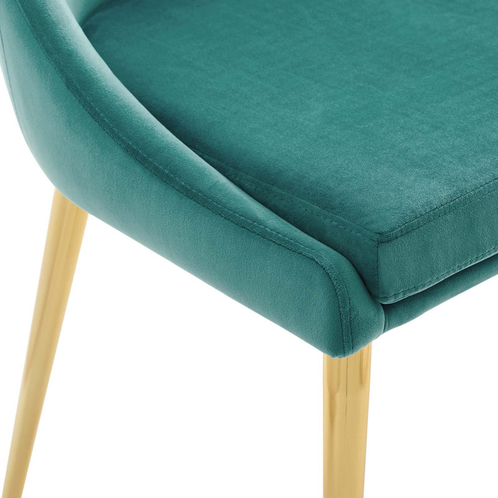 Viscount Modern Accent Performance Velvet Dining Chair   Midcentury   Dining Chairs   by Kolibri Decor  Houzz