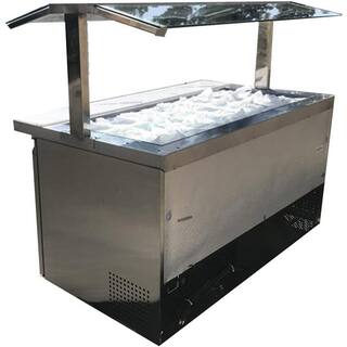 Cooler Depot 60 in. W 16.5 cu.ft Commercial auto Frost upright salad buffet refrigerator cold table in Stainless DXXSCLM260