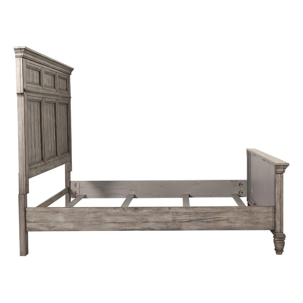 Hutchinson Grey 3-piece Panel Bedroom Set - - 36964679