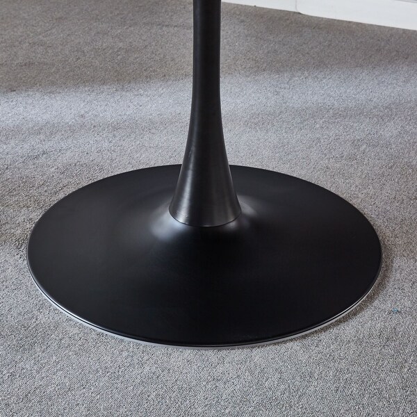 Black Round Dining Table/ End Table Leisure Coffee Table