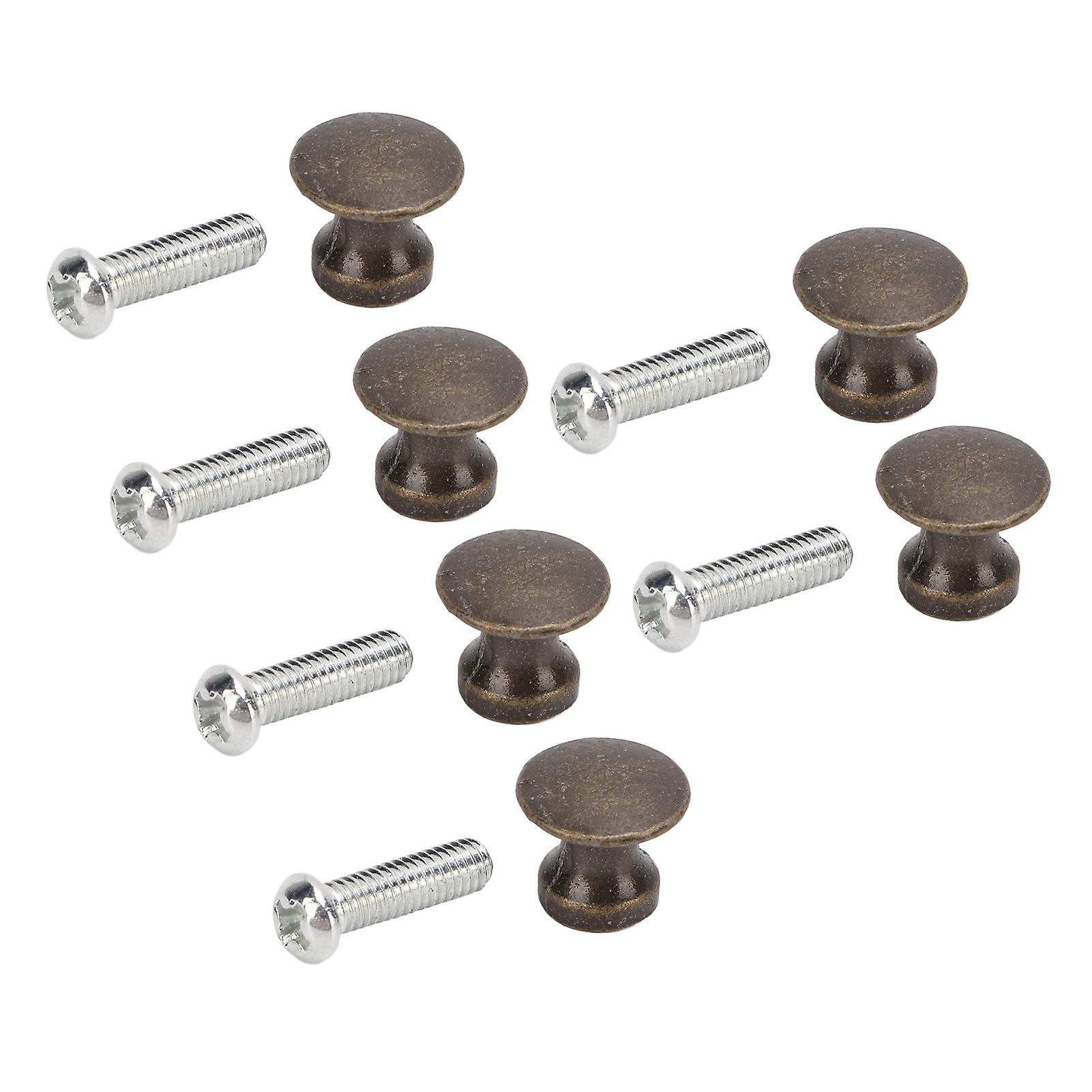 20 Sets Single Hole Small Handle 12x11mm Zinc Alloy Single Hole Jewelry Box Drawer Round Head Small Handlegreen Bronze