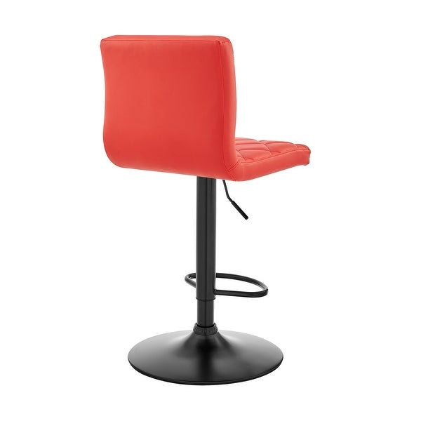 The Duval Adjustable Faux Leather Swivel Bar Stool