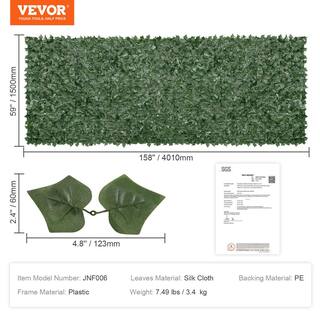 VEVOR Ivy Privacy Fence 59 x 158 in. Artificial Green Wall Screen Greenery Ivy Fence Faux Hedges Vine Leaf Decoration WLSR59X1581PCW4XBV0