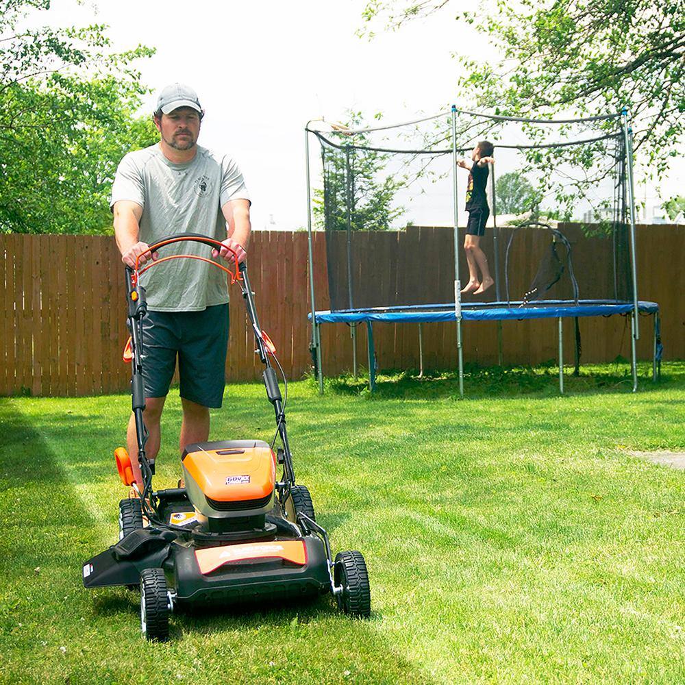 YARD FORCE 60-Volt Cordless Lithium-Ion Mower Chainsaw 4.0 mAh Battery 2.5 mAh Battery and Charger Combo Kit (5-Tool) YF60vRX-MCB13