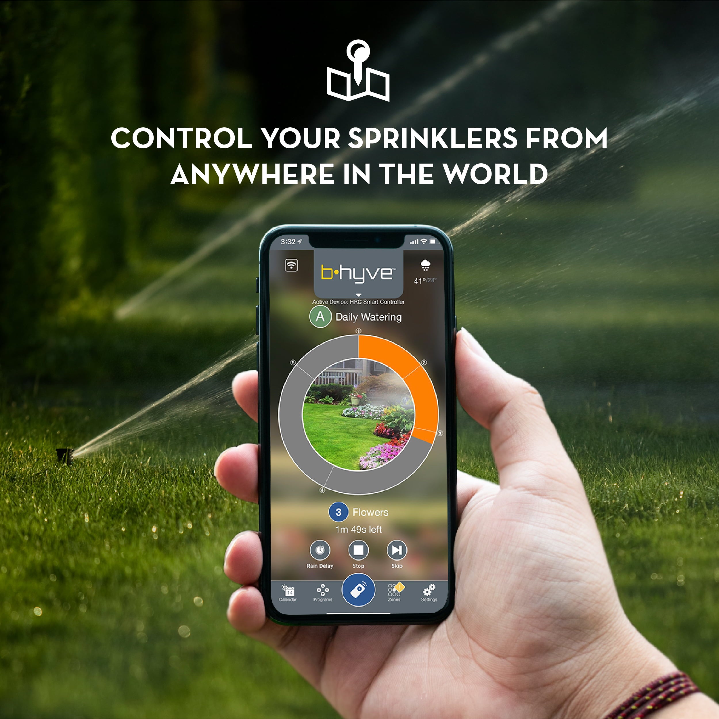 Orbit B-hyve Programmable 4 Zone Wi-Fi Indoor Sprinkler Timer