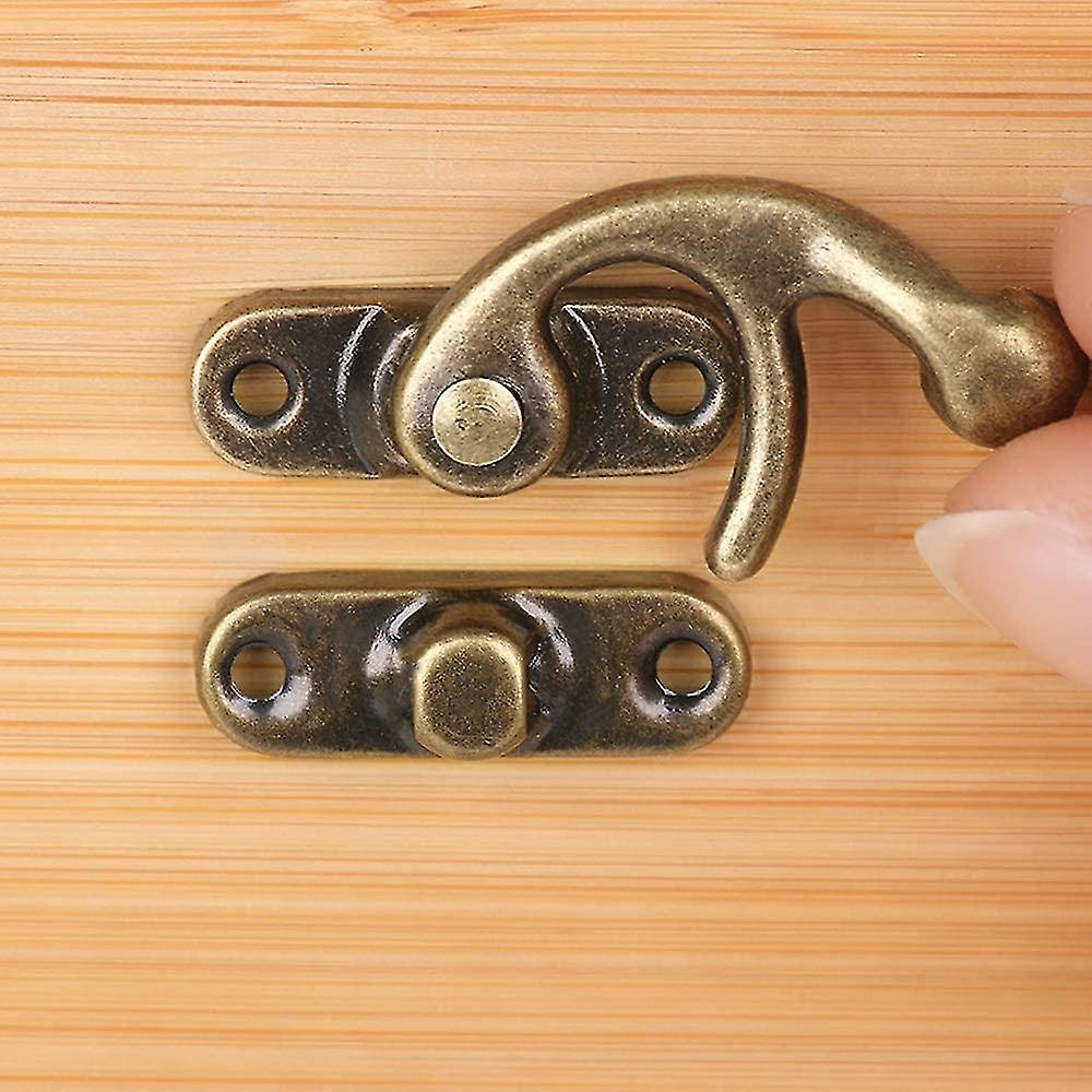 20pcs Metal Horn Locks Latch Hook Bronze Suitable - Equipped With Mounting Screws