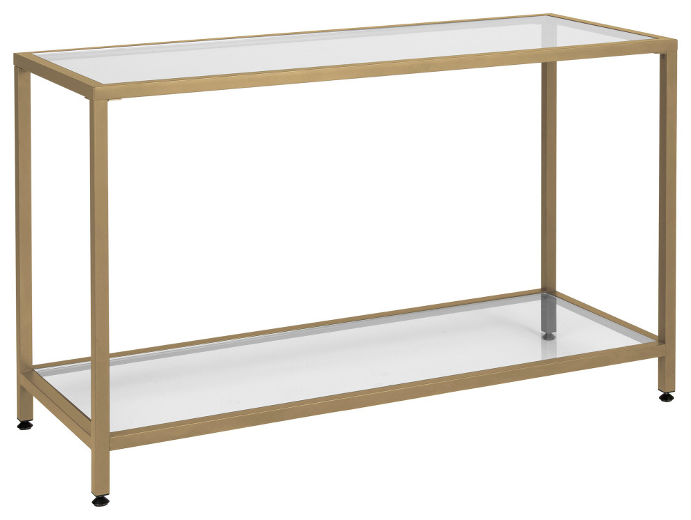 Camber 2 Tier Console  with Metal Frame   Contemporary   Console Tables   by Homesquare  Houzz