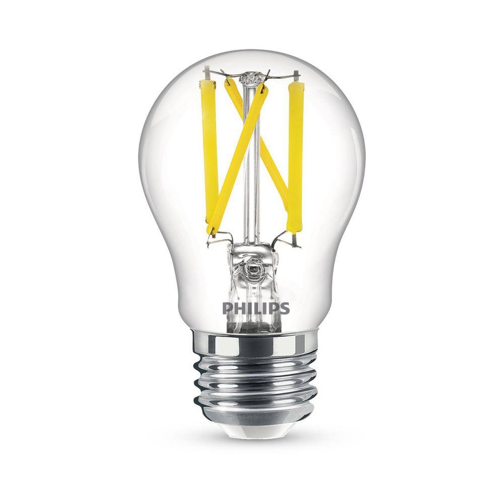 Philips 60-Watt Equivalent A15 Ultra Definition Dimmable Clear Glass E26 LED Light Bulb Daylight 5000K (2-Pack) 573402