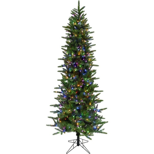 Fraser Hill Farm 9 Ft. Slim Artificial Christmas，MultiColor LED