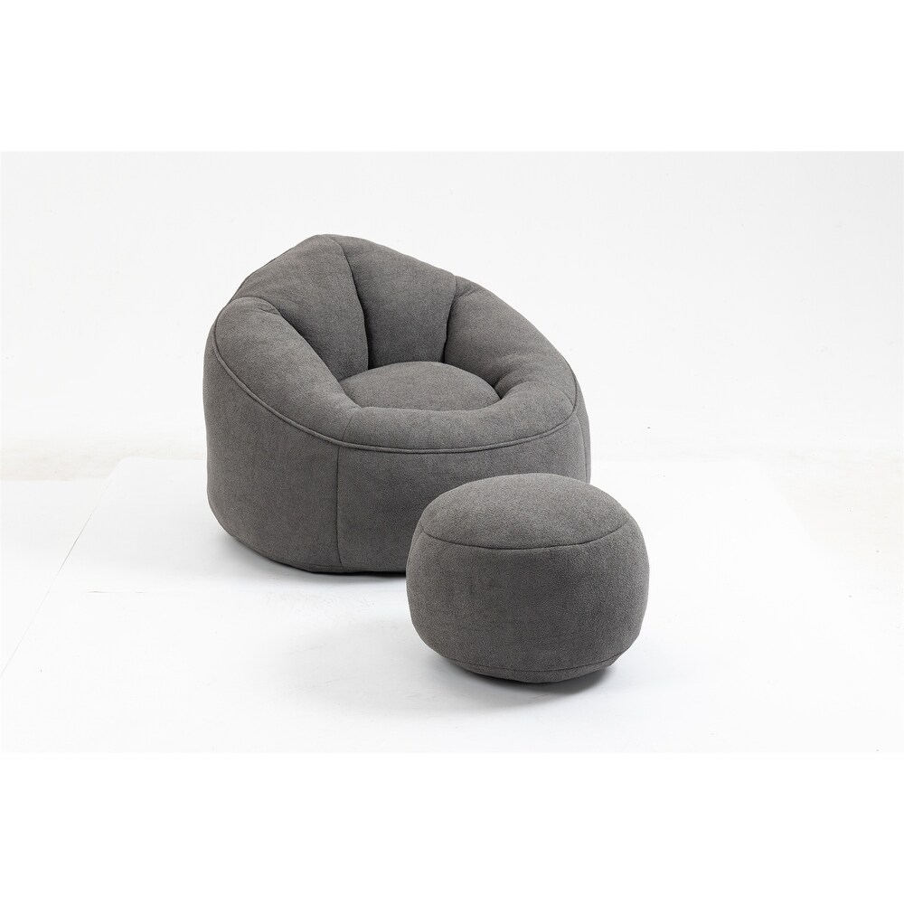 Bean Bag Sofa Chair With Footrest