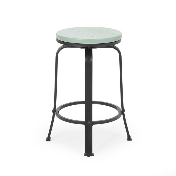 Skyla Industrial Swivel Counter Stools (Set of 2) by Christopher Knight Home