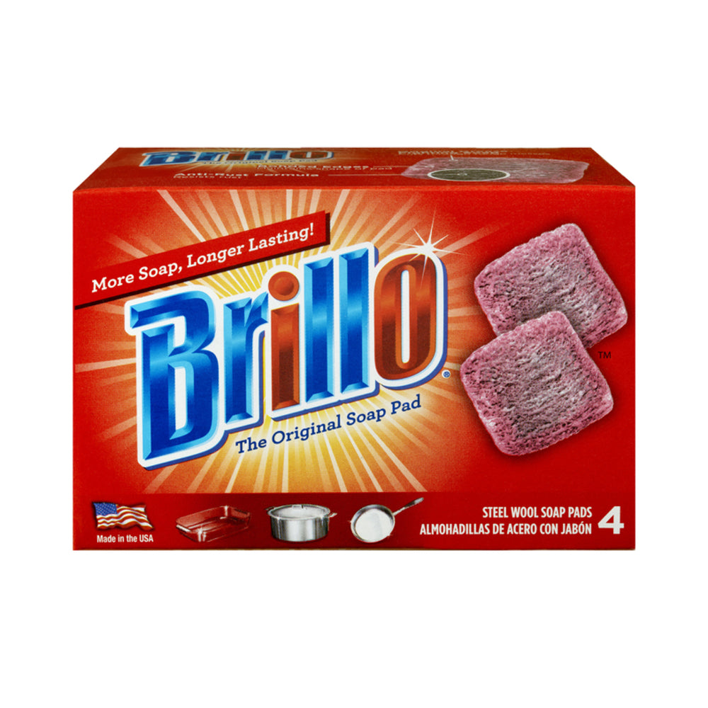 BRILLO STEEL WL PADS 4CT