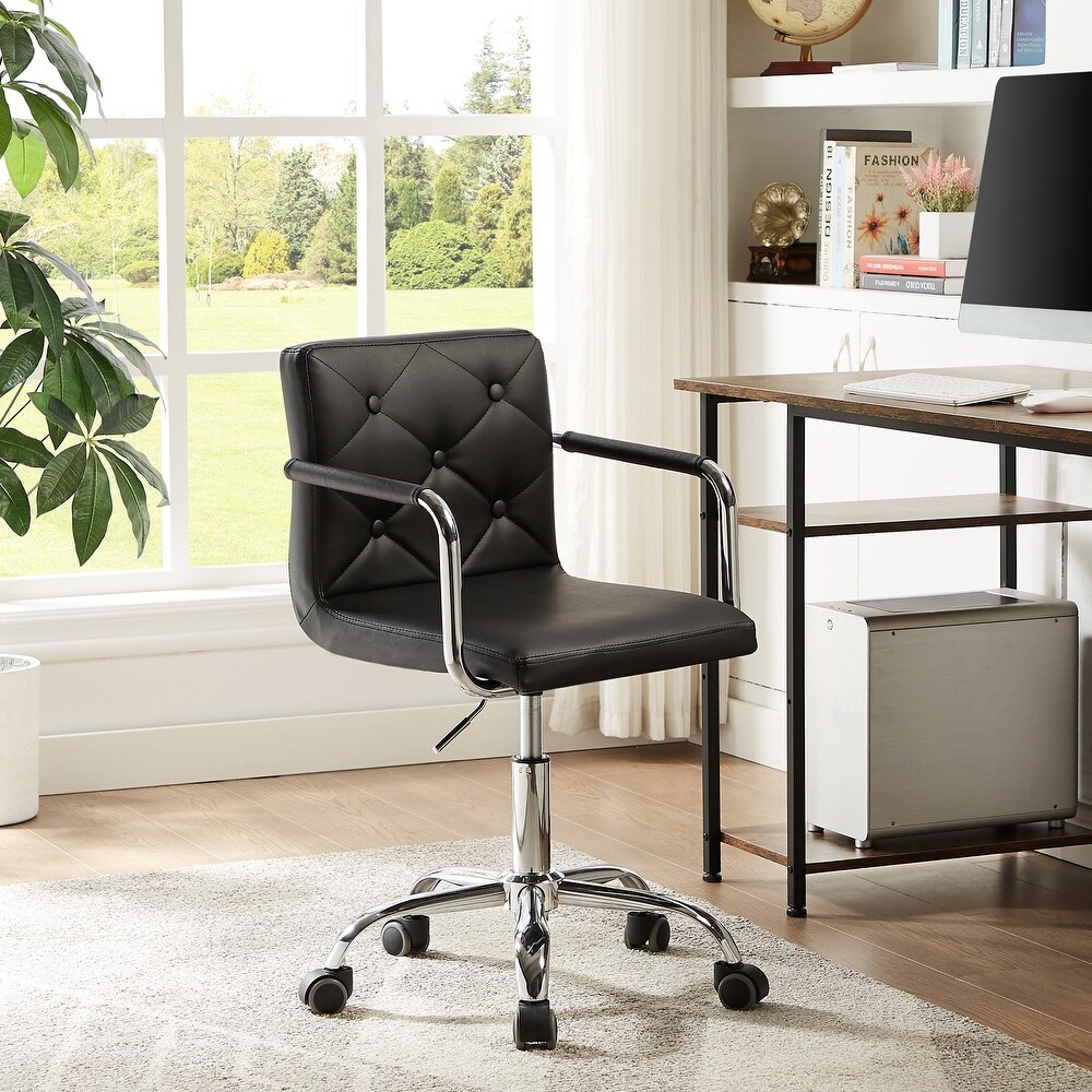 VECELO Home Office Desk Chairs 360 Swivel Height Adjustable Accent Chair