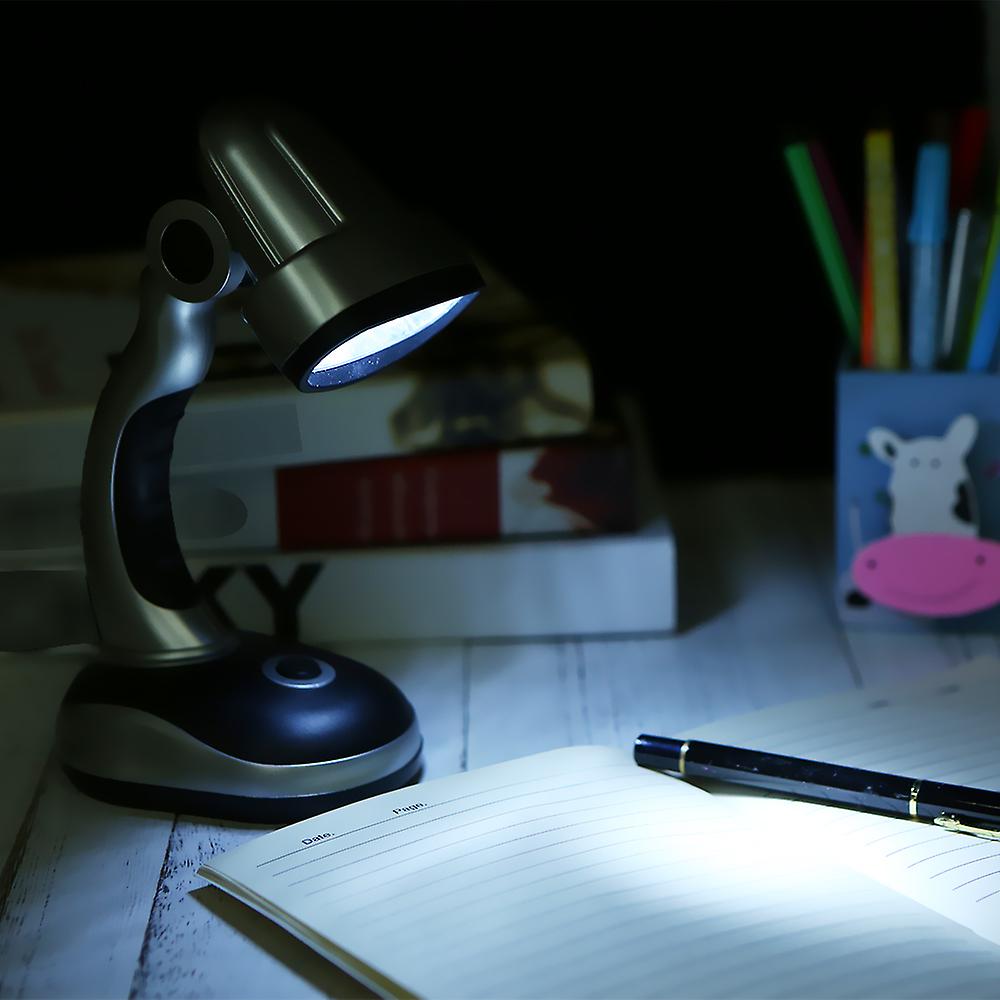 12 Led Portable Desk Light Table Lamp 3 * Aa Batteries Operated Adjustable Illumination Angle For Working Students Reading No.198214